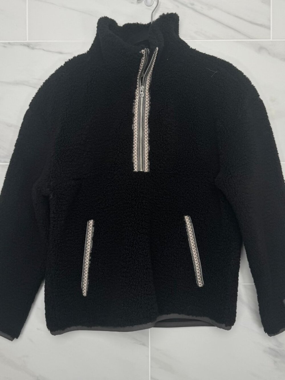 UGG Uggbraid Half Zip 'Black' 1158630-BLK size S